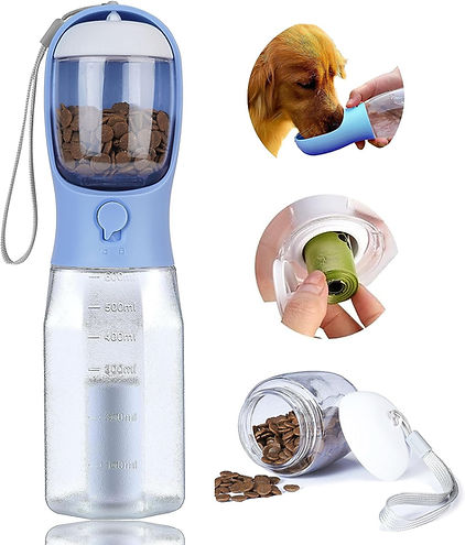 Travel Pet Water Bottle Food Dispenser