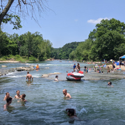 Swimming at siloam springs kayak park