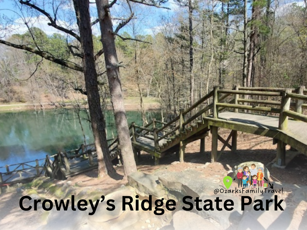 Stairs and Lake at Crowley's Ridge State Park