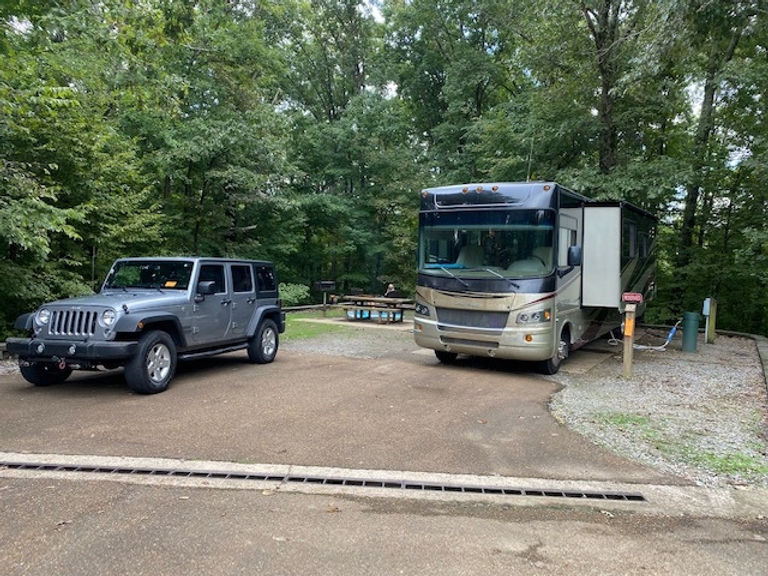 campsite at Crowley's Ridge State Park