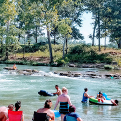 Swimming at siloam springs kayak park