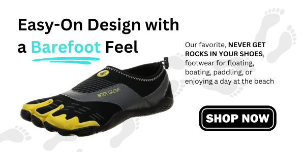 ad for body glove water shoes