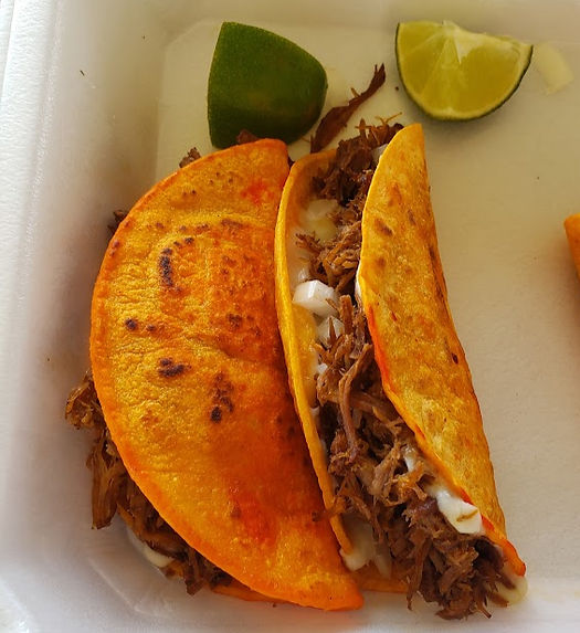 Birria tacos from Los Panchos Taco Truck