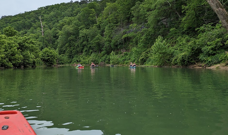 kayakers on 11 point river