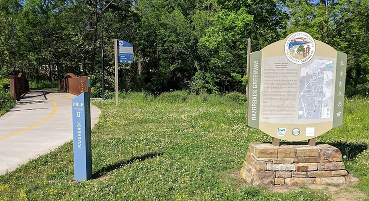 razorback greenway mile 0