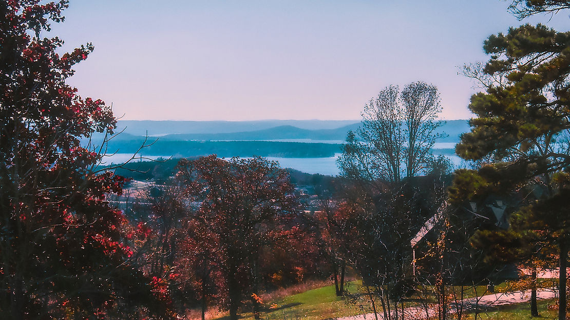 Scenic landscape on hilltop