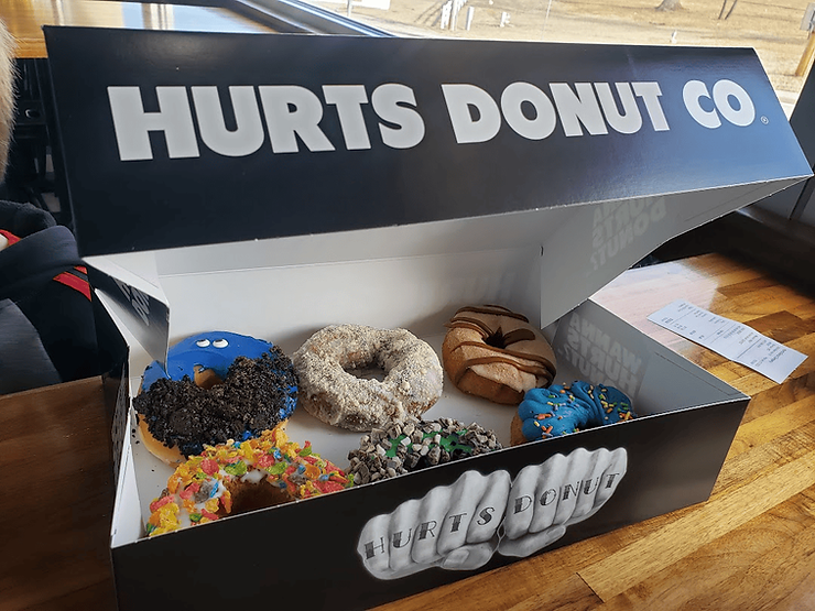 Hurts Donut Co Box from Branson Missouri