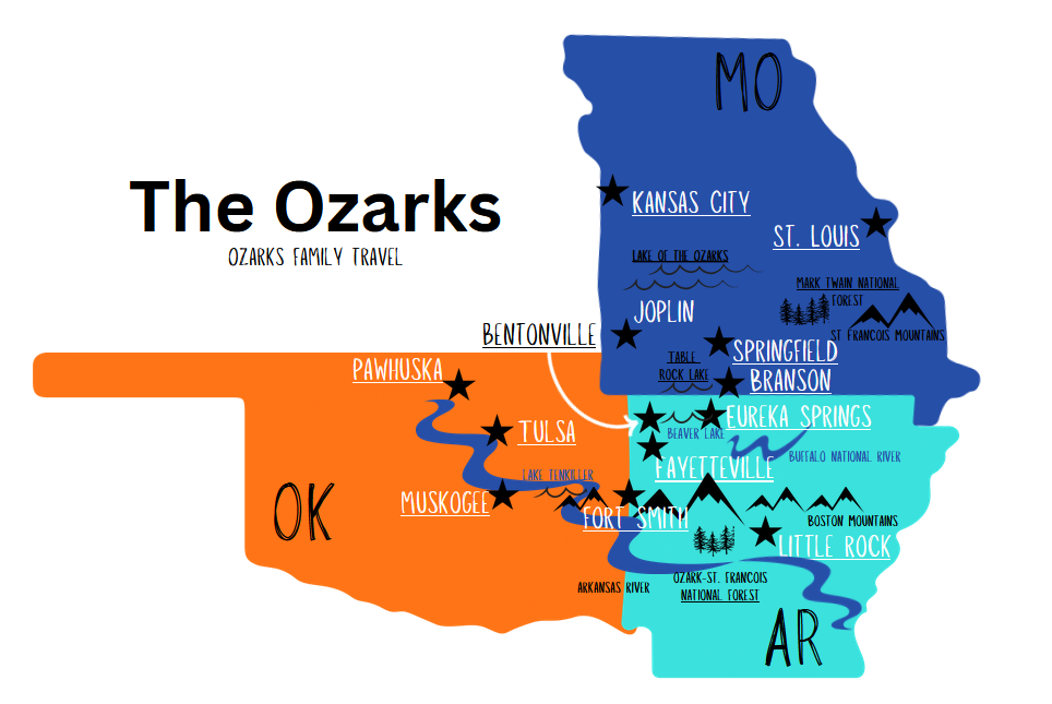 map of the ozarks