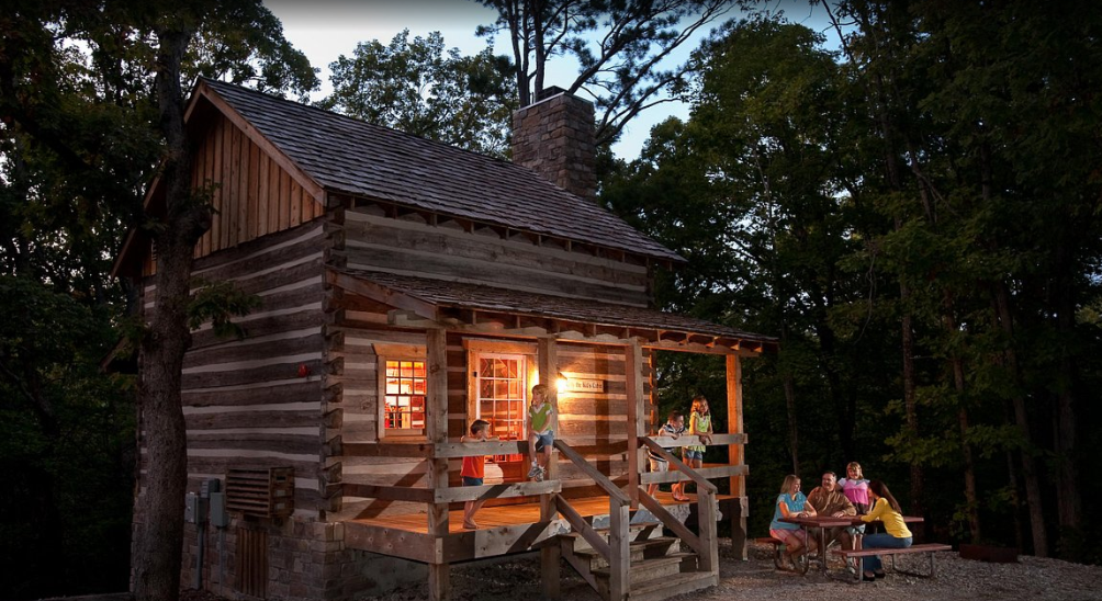 silver dollar city log cabin