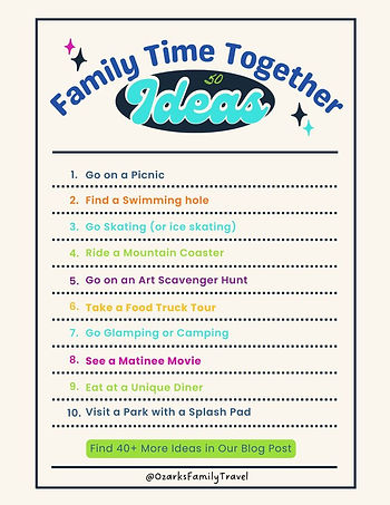 list of 10 ways to spend more family time together