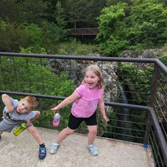 Kids Posing at Natural Falls State Park