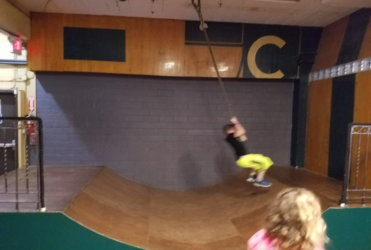 rope swing at the city museum