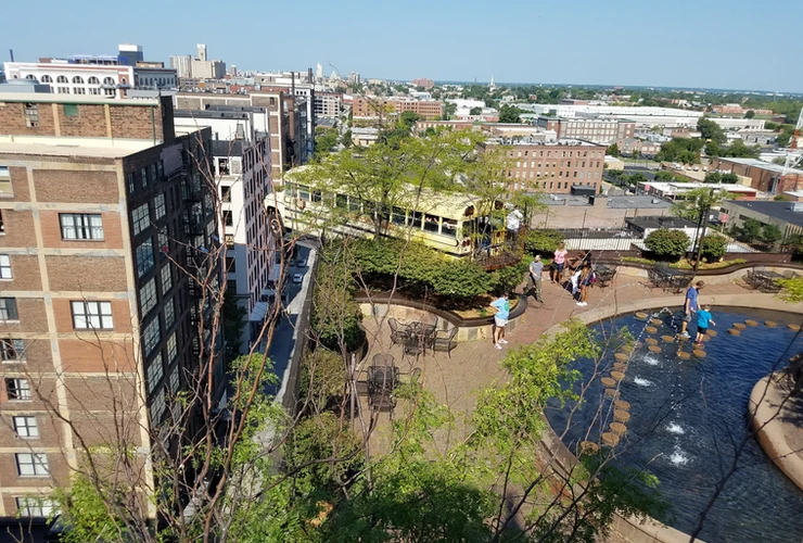 rooftop at the city museum