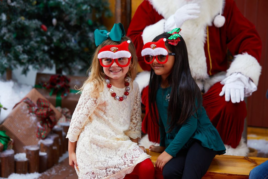 children on Santa's lap