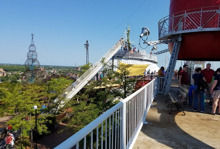 rooftop slide at the city museum