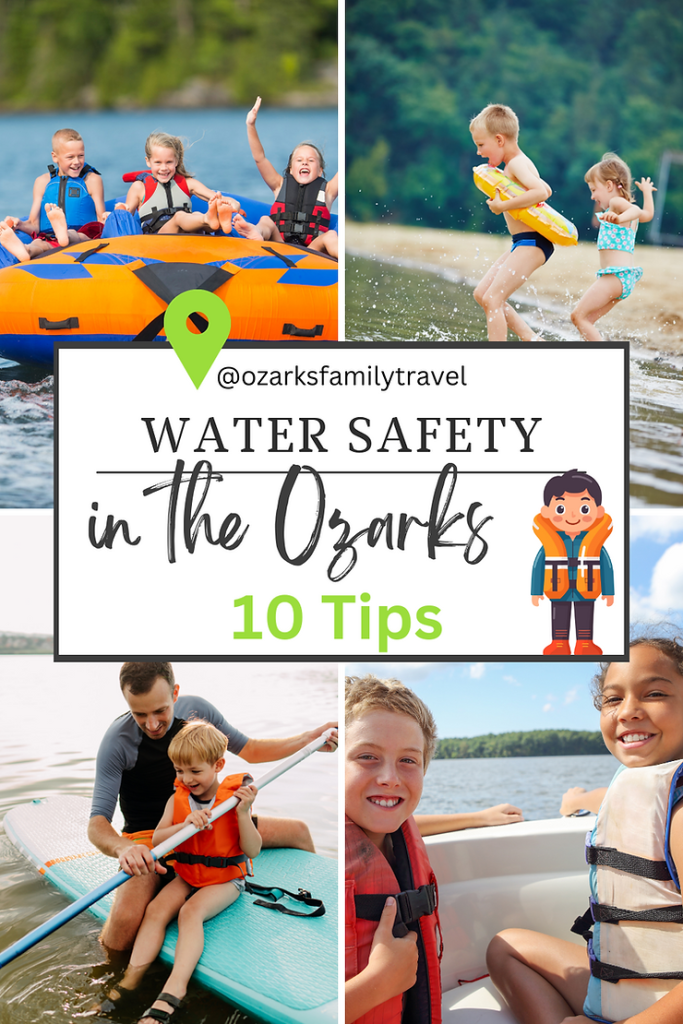 water safety tips in the ozarks with pictures of kids playing in the water