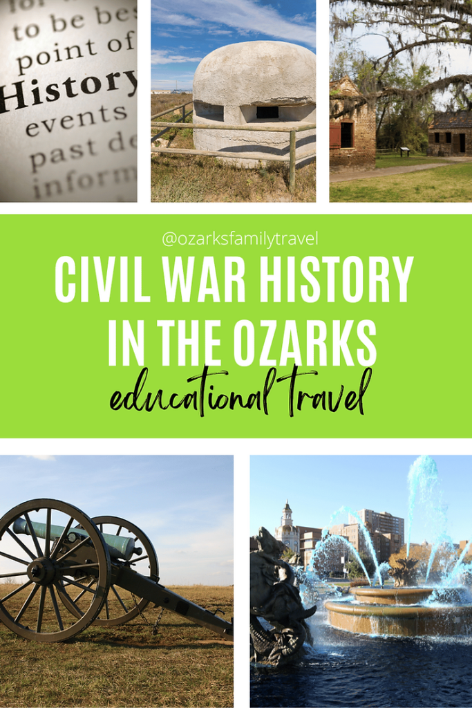 pin of civil war history in the ozarks