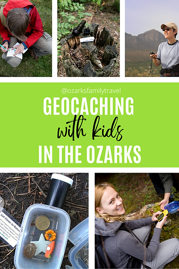 pin geocaching with kids in the ozarks