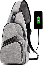 sling bag with phone charger port