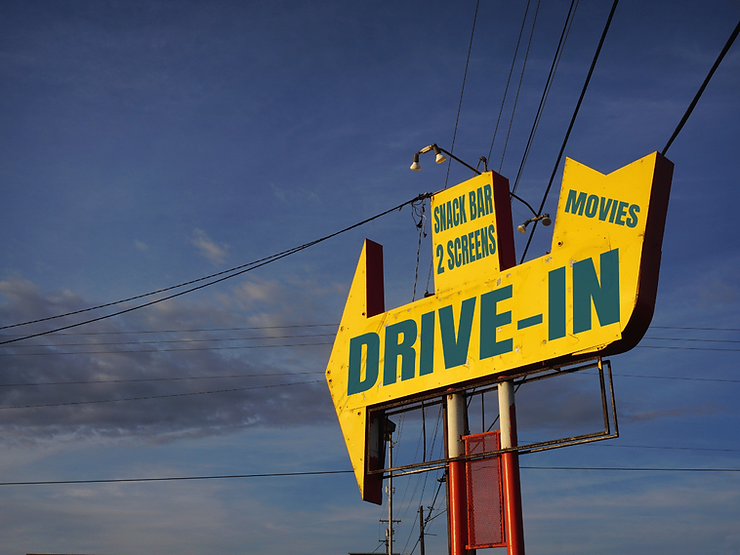 Drive-in theater sign