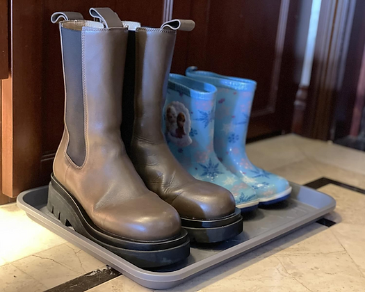 boots on boot tray