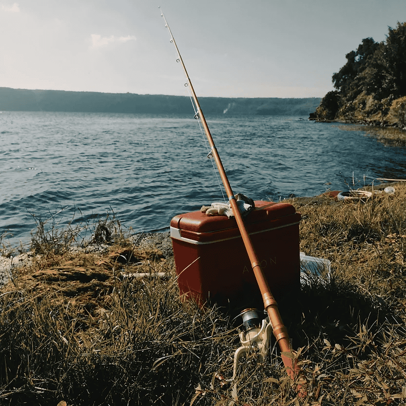 tacklebox setup at the lake