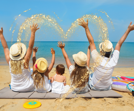 family enjoying a beach vacation